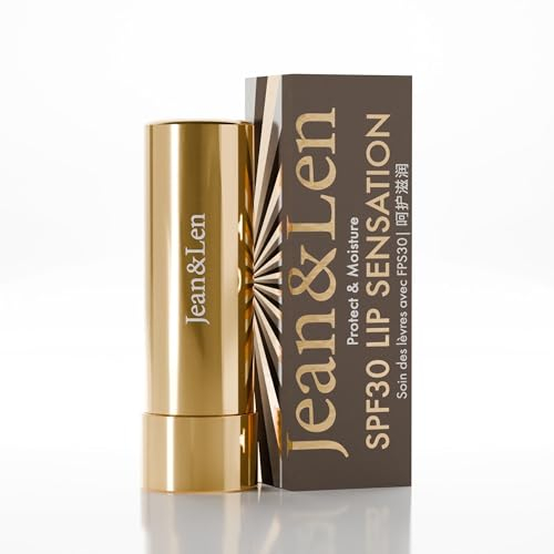 Jean & Len SPF30 Lip Sensation, für alle Lippen, schützt vor UVA-/UVB-Strahlen und spendet Feuchtigkeit, Lippenpflege mit LSF30, ohne Parabene & Silikone, vegan, 4,6 g
