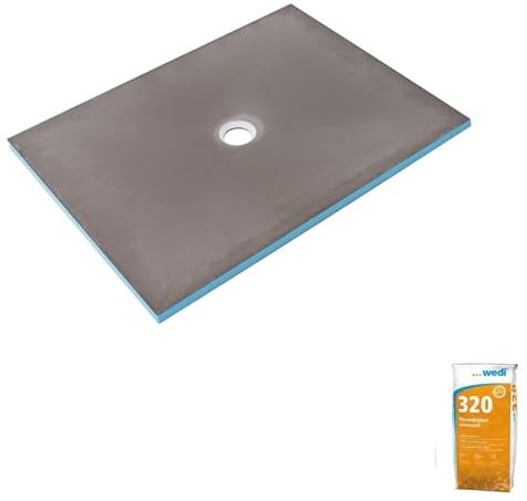 Receveur de douche à carreler 180 x 90 WEDI Fundo Primo rectangle écoulement centré + colle 320