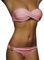 pvucpot Costume da Bagno Donna Due Pezzi Bikini Brasiliana Push Up Beachwear a Fascia con Ferretto e Spalline Regolabili Vita Bassa Perizoma Brasiliana Bikini Set Stampa Floreale