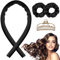 Locken Ohne Hitze, Satin Heatless Curling Set, Heatless Lockenwickler über Nacht, Hair Curler, Lockenband, DIY Frisurenset für Langes Mittleres Haar-Schwarz