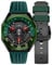 Nubeo Skylab Automatikuhr für Herren, Limitierte Auflage, 48 mm, mit Kautschukarmband NB-6083, waldgrün