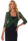 Allegra K Donna Coprispalle in Pizzo Elegante Cardigan con Maniche A 3/4 Trasparente Bolero Verde Scuro S
