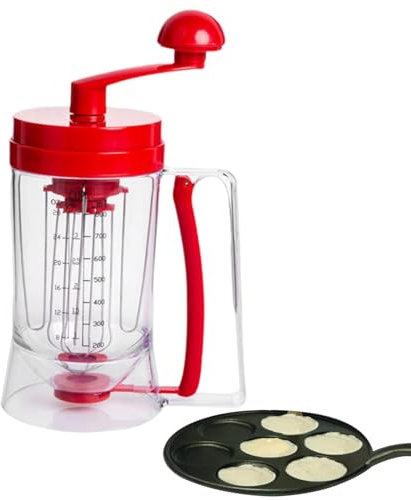 Pancake Batter Dispenser,900 Ml Batter Dispenser,Pancake Mix Dispenser With Stirring Function,Batter Separator For Pancakes,Pancake Mix Dispenser With Measuring Label For Pancake, Cupcake,Baking Tools