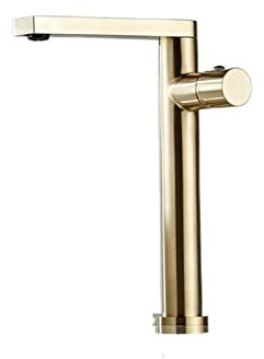 JNVFTCUX Waschbecken Wasserhahn Wasserfall Bad Wasserhahn Einhebelmischer Waschbecken Wasserhahn Badewanne Antiker Wasserhahn Messing Waschbecken Gold Schwarz Wasserhahn