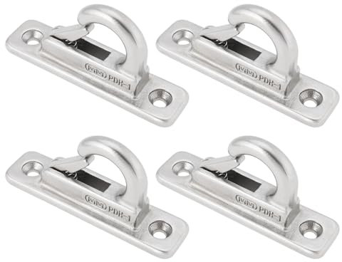 Create idea 4 ganci per parafanghi marini in acciaio inox 304, ganci per parafanghi, ganci marini per barche, rimorchi, 70 x 17 mm