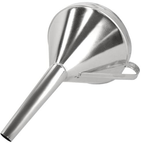 KOTARBAU® Trichter aus verzinkter Stahl für Öl Benzin ⌀ 23 cm Schräg Einfülltrichter Groß Verzinkter Metalltrichter mit Siebfilter Trichter Sieb Funnel Küche