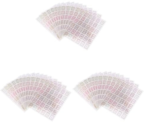 DIYEAH 3 Sätze Notizbuchaufkleber Tagesplaner Agenda Habit Tracker Journal Mini Kalenderaufkleber Jahres Datumsaufkleber Scrapbooking Datumsaufkleber Scrapbooking Aufkleber 12 Blätter * 3