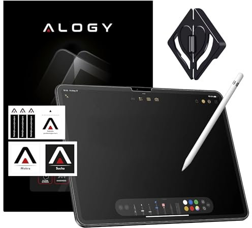 Alogy Protector de pantalla mate de cristal templado para Apple iPad Pro 11 2024 Alogy Matte Paper Like Protector de pantalla con kit de montaje protector de pantalla, protector de pantalla