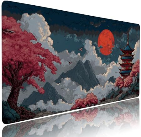 Alfombrilla Ratón XXL Nero Accesorios Escritorio Protector Mesa Tapete Tramonto Alfombrilla Gaming Mouse Pad 500x250x3mm Desk Mat Tapete Impermeable Base Antideslizante, para PC Escritorio d-405