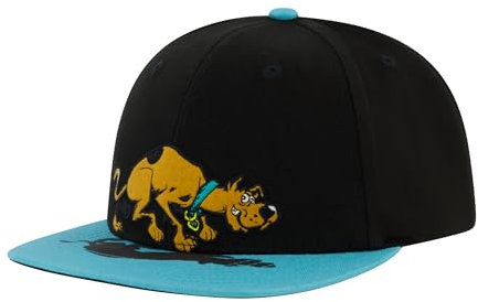 Concept One Unisex-Erwachsene Scooby DOO Baseball Cap, Adjustable Cotton Snapback Hat with Flat Brim Baseballkappe, Schwarz, Einheitsgröße