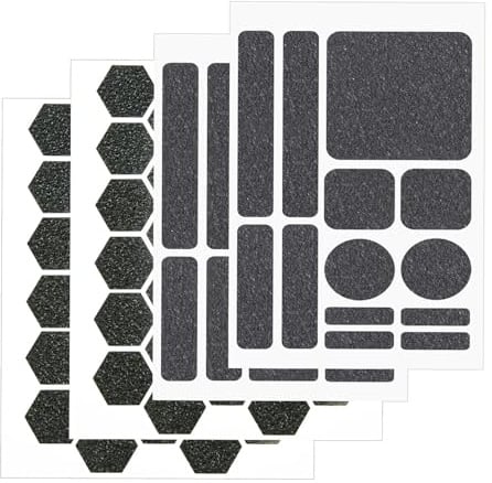 lasuroa 4 Stück Telefon-Griffband, Sechseckig und Rund Anti-Rutsch-Griffband für Handyhüllen Selbstklebende Traktion Anti-Rutsch-Pads Griffaufkleber für Handy Laptop Maus Controller (Stil B)