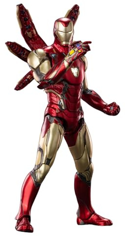 ZD Toys Action Figure - 7 Inch Iron Man Mark 85 with Lights, Interchangeable Parts, High Quality Collectibles, Durable PVC Material, Ideal Gift for Collectors and Fans - Ages 15+