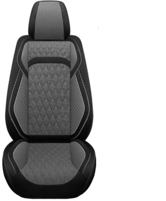 Sitzbezüge Für VW Für Golf 7 Für Tiguan Für Golf 4 5 6 7 Flachs Autositzbezüge Auto-Schonbezüge(Black Grey)