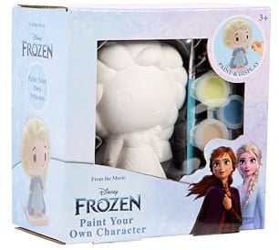 Disney Frozen Elsa Malset | Gipsfigur zum Bemalen für Kinder | Kreatives Bastelset mit Farben & Pinsel | DIY Geschenkidee ab 3 Jahren | Offizielles Disney Product