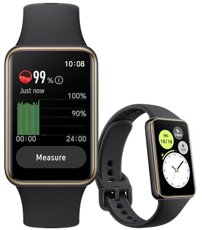 HONOR Band 10 Smart Band, Ecran AMOLED 1,57 Pouces, Montre Connectée Femme Homme, 24/7 Fréquence Cardiaque, 96 Modes Sport, Batterie 14 Jours, Compatible avec Android iOS, 5ATM Étanche, Noir