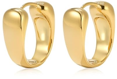 Ohrringe Gold Creolen 14K Vergoldete Hypoallergen Gold Tropfen Silber Gold Ohrringe für Damen Goldschmuck Geschenke