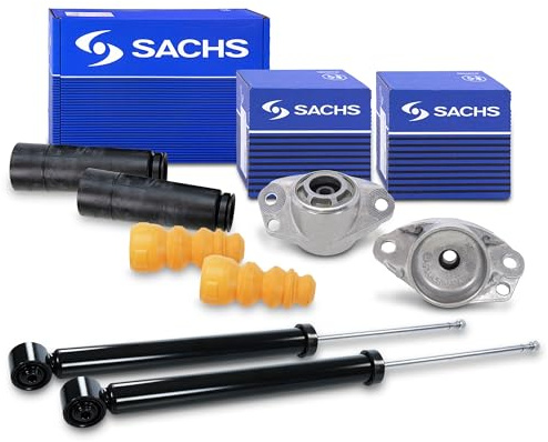 BESTPRICE 2x Stoßdämpfer + SACHS Domlager + SACHS Staubschutzsatz hinten Kompatibel mit AUDI A1 (8X1, 8XK, 8XA, 8XF), SEAT CORDOBA (6L2), IBIZA 3 (6L1), 4, SKODA FABIA, ROOMSTER VW Fox, POLO