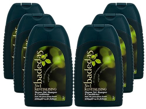 Badedas Revitalisantes Gel Douche, Shampoing Et Revitalisant 200Ml (Lot de 6)