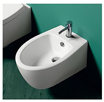 Simas - Bidet monoforo sospeso, Serie LFT Spazio - Bianco, Monoforo, A Magazzino