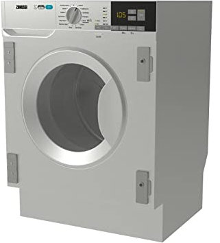 Zanussi ZWT816PCWA Lavasecadora Integrable, Carga Frontal, Lava 8 Kg, Seca 4 Kg, 1600 rpm, AutoAdjust, Panel LCD, Inverter, Programa Rápido, Puerta Blanca, Blanco, Clase E