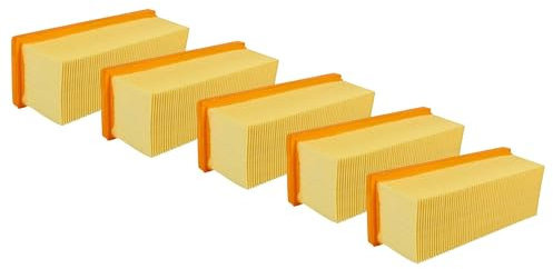 vhbw 5x Flachfaltenfilter Ersatz für Kärcher 6.414-498.0 für Staubsauger - Filterelement