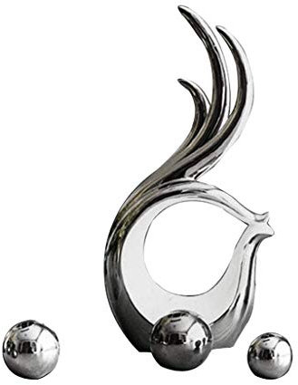 Tubayia Abstrakte Keramik Phönix Figur Statue Kunsthandwerk Ornament Dekoration für Haus Büro Café Bar