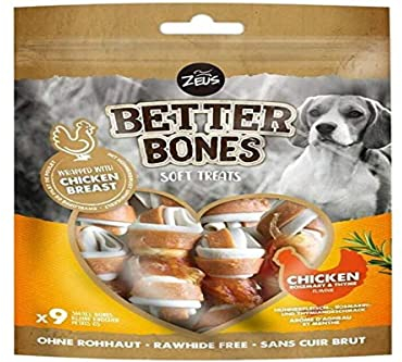Zeus BetterBones Os à mâcher pour chien, torsadés, saveur de thym, de romarin et de viande de poulet, 7,5 cm