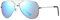 COASION Kinder Pilotenbrille mit Edelstahl Metall Gestell, verspiegelt oder getönt, Fliegerbrille, Sonnenbrille (A9 Silberrahmen/blaues Spiegelobjektiv)