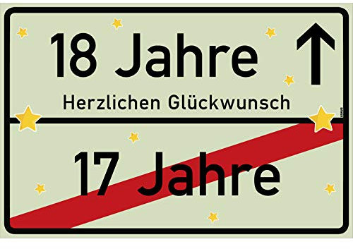 vanva 18 Jahre Geburtstag - Lustige Geschenke für den 18 Geburtstag Herzlichen Glückwunsch Hellgrün