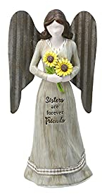 Pavilion – 12,7 cm Engel Figur – Sisters Are Forever Friends – Simplistic Rustic Modern Bauernhaus Statue