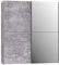 Armario 2 puertas correderas 5 estantes hormigón gris claro espejo - Moderno - JEIK