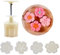 Ylskmu Mondkuchenform Set 4pcs 75g Keksstempel Kirschblüten Blumen Mitte Herbstfest DIY Handpresse Ausstechform Dessert Ausstecher Dekoration Blumenabdrücke Werkzeug Mooncake Maker