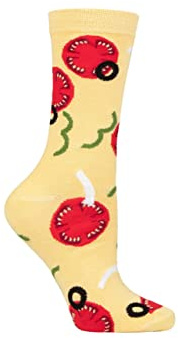 SockShop Lazy Panda Men's and Ladies' Bamboo Fun and Novelty Socks Pack of 1 Pizza 4-8
