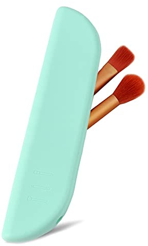 GEFIRE Sacchetti per pennelli da Trucco Silicone Makeup Brush Pack Mint Green (with Magnetic), Acrilico, Verde Menta