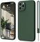 ElestBela iPhone 11 Pro Case, Silicone Case, iPhone 11 Pro Ultra Thin Slim with Microfibre, Scratch-Resistant All-Round Protective Case for iPhone 11 Pro 5.8 Inch Matte Green