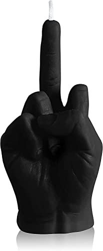 CTTPEG Mittelfinger-Kerze, Handgeste, Kerze, Mittelfinger, Raumdekoration, lustige, handgeformte Kerzen, natürliches veganes Sojawachs, flippige Kerzen für Schlafzimmer, Geburtstagsgeschenke, Schwarz