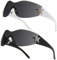2 Stück Y2K Brille,Fancy Sport Sonnenbrille Rave Brille,Sunglasses Woman Randlose Y2K Sonnenbrill,Wrap Around Schnelle Brille Rave Futuristische Sonnenbrille Damen,Stern Sonnenbrillen für Herren Damen