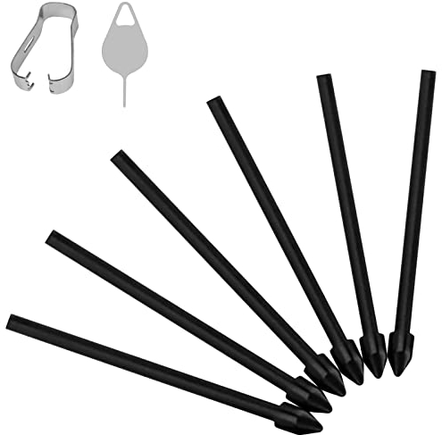 Flintronic Puntas de S-Pen, 6PCS, Compatible con Samsung Galaxy Tab S6/S6lite/S7/S7+/S7FE/S8/S8+/S8Ultra/S21Ultra/S22Ultra/S23Ultra/Note10/Note10+/Note20/Note20Ultra (Negro)