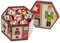 LOLAhome 14er Set Nussknacker-Weihnachtskugeln aus Polyfoam Beige Ø 7 cm