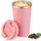 Goodatech 510ml/18oz Tazza Viaggio caffè Termica in acciaio inossidabile, Senza BPA Vuoto Isolato Borraccia, Auto Bicchiere con Coperchio a Tenuta Stagna, per caffè caldo/freddo (Rosa)