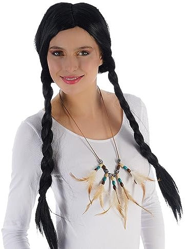 Chaks - Collier avec perles et plumes, collier, accessoires pour costumes, indiens, carnaval