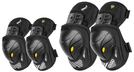 Uposao Knieschoner Set Motorrad Herren Motocross Knieschoner Erwachsene Knieschützer aus Eva-Schaum Double Layer Non-Slip Klettverschluss Robust Schutzausrüstung für Radfahren Wandern Laufen
