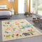 CARPETIA Kinderzimmer Teppich Kinderteppich Spielteppich waschbar rutschfest Safari/Dschungel beige 120x160 cm