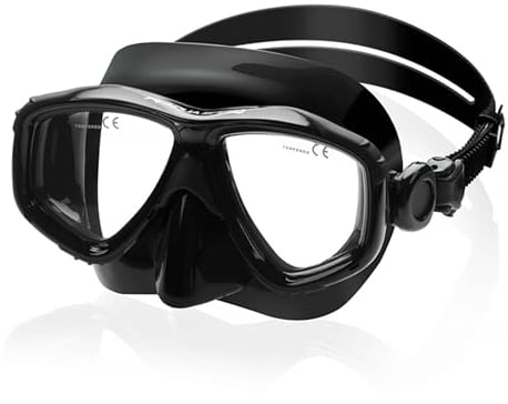 Aqua Speed Taucherbrille mit Ihrer individuellen Sehstärke | Tauchmaske mit optische Gläsern & normalen Gläsern, Farbe:Vision / 07B