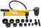 ECUTEE 10T - Perforadora hidráulica para chapa (metal, 22-60 mm, bomba hidráulica con 6 matrices)