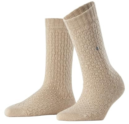Burlington Damen Socken Orkney W So Baumwolle Wolle einfarbig 1 Paar, Beige Country 4380, 36-41