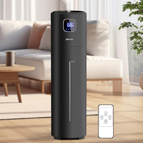 Large Humidifier for Bedroom, Ultrasonic Humidifier, Cold Mist, 9L/2.5 Gallon, Easy Clean Humidifier with High Mist Rate of 350ml/h, Tower Humidifier