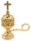 Charcoal Incense Burner Plated Iron Incense Holder Catholic Incense Burner with Handle and Cross Exquisite Frankincense Burner for Home Church, Incense Holder, Incense Burner