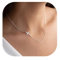 TINGN Silber Kreuz Kette Damen, 14K Weißgold Vergoldete Silber Kreuz Halskette Damen Silberkette Damen Personalisierte Kette mit Kreuz Kette Damen Modeschmuck für Frauen Kreuz Silber Kette Damen