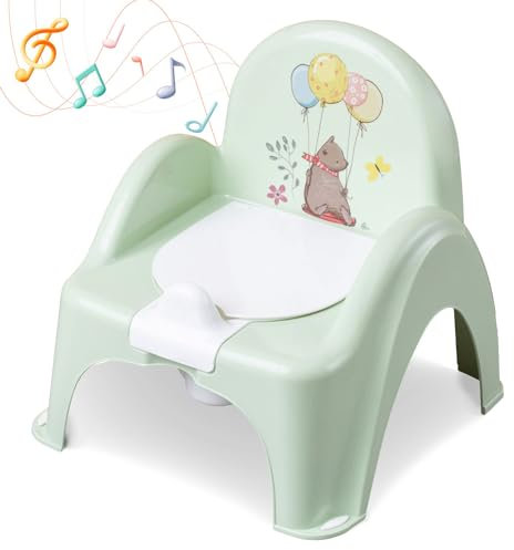 Babykajo Töpfchen mit Musik und herausnehmbarem Topf. Kinder Töpfchen mit Anti-Rutsch Beschichtung - Baby Töpfchen mit Griff zum einfachen Ausleeren! Perfekt für das Töpfchentraining!